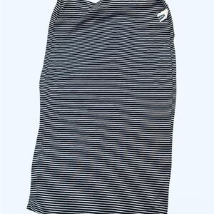 Classic Black and White Striped Skirt